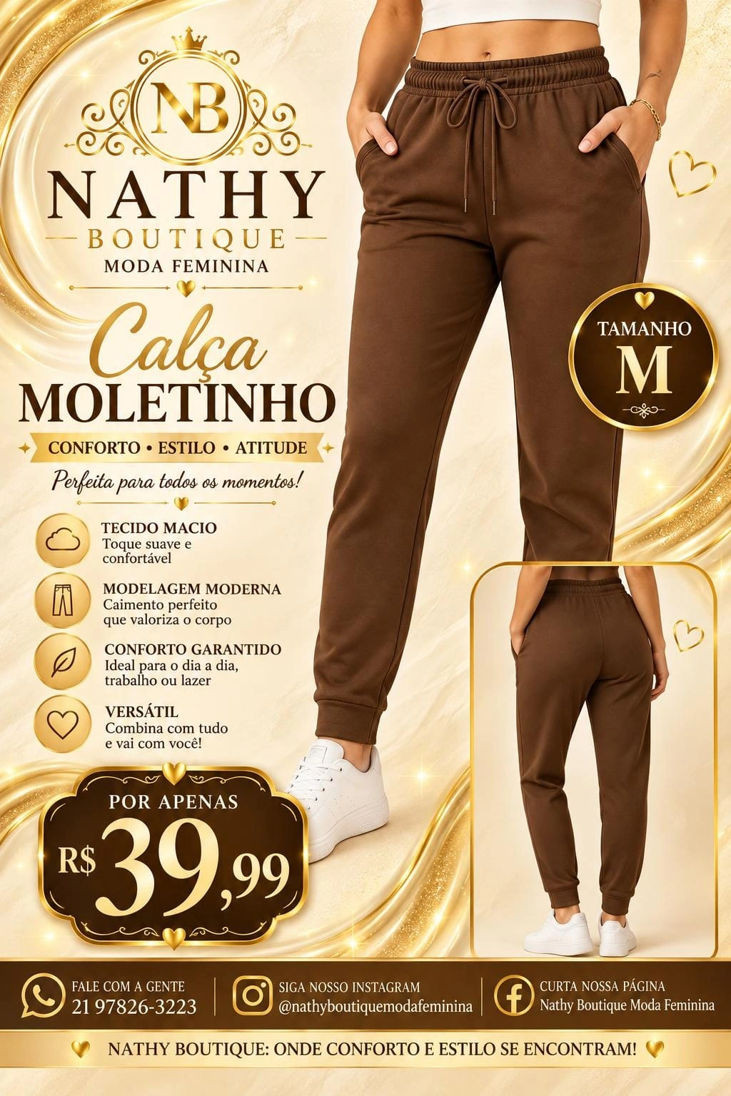 Calça moletinho