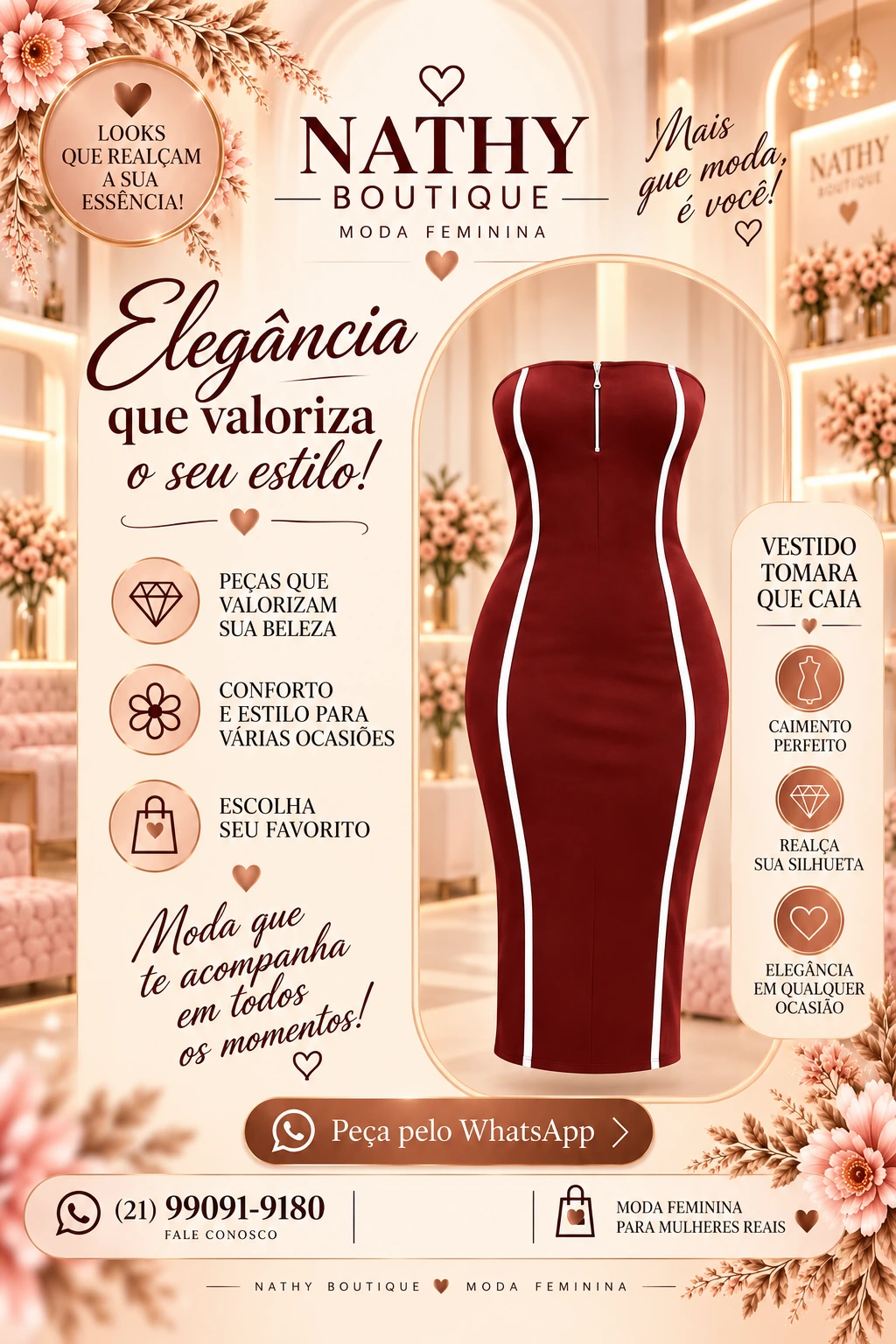Vestido borgonha