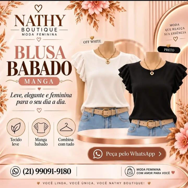 Blusa com manga babado