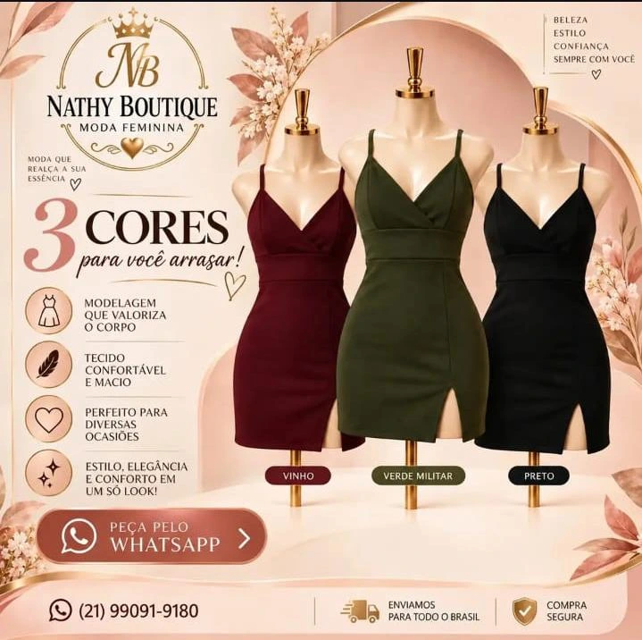 Vestido de alças